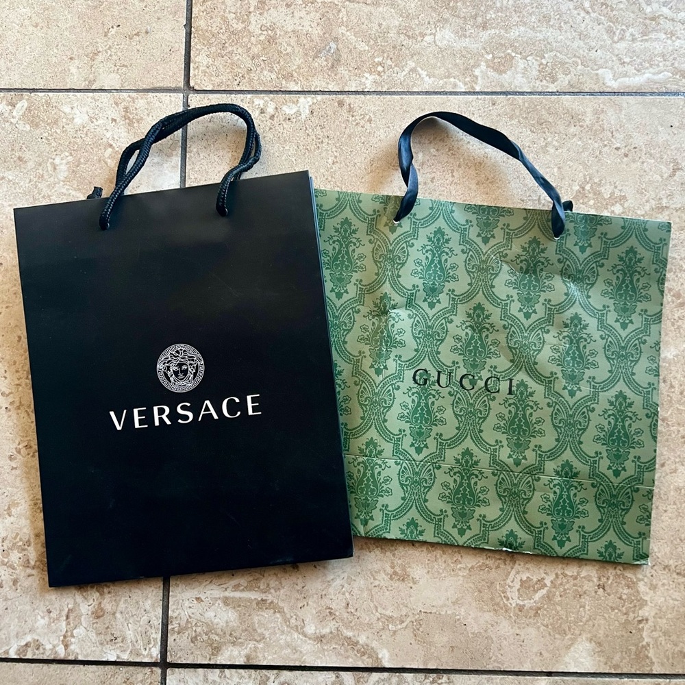 Versace Black Shopping/Gucci Shopping Bag